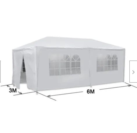 10'x20' Outdoor Gazebo Canopy Tent Durable Pavilion For Events W/ 6 Sidewalls