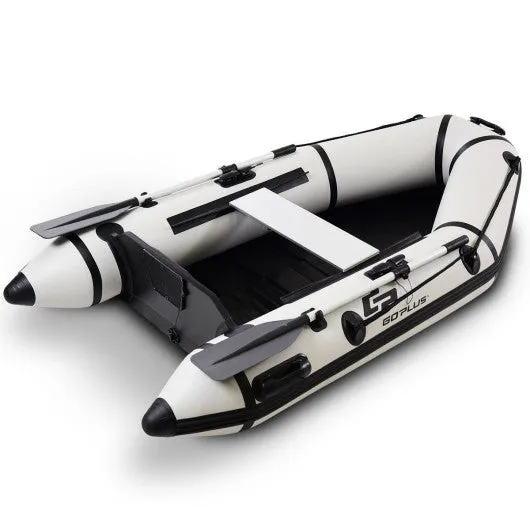 2 Person 7.5 ft Inflatable Fishing Tender Rafting Dinghy Boat-Gray