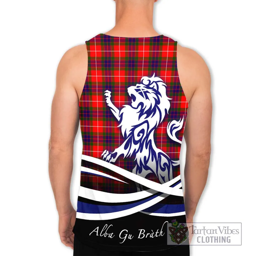 Abernethy Tartan Men's Tank Top with Alba Gu Brath Regal Lion Emblem