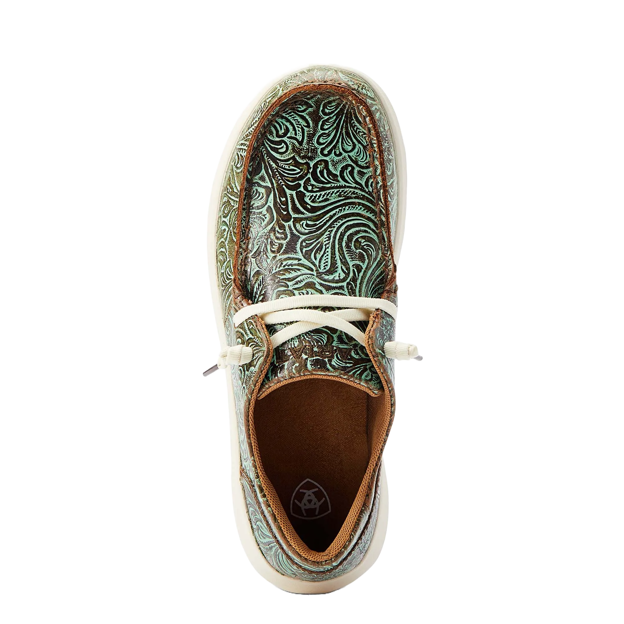 Ariat Ladies Hilo Vintage Floral Emboss Turquoise Shoes 10044588