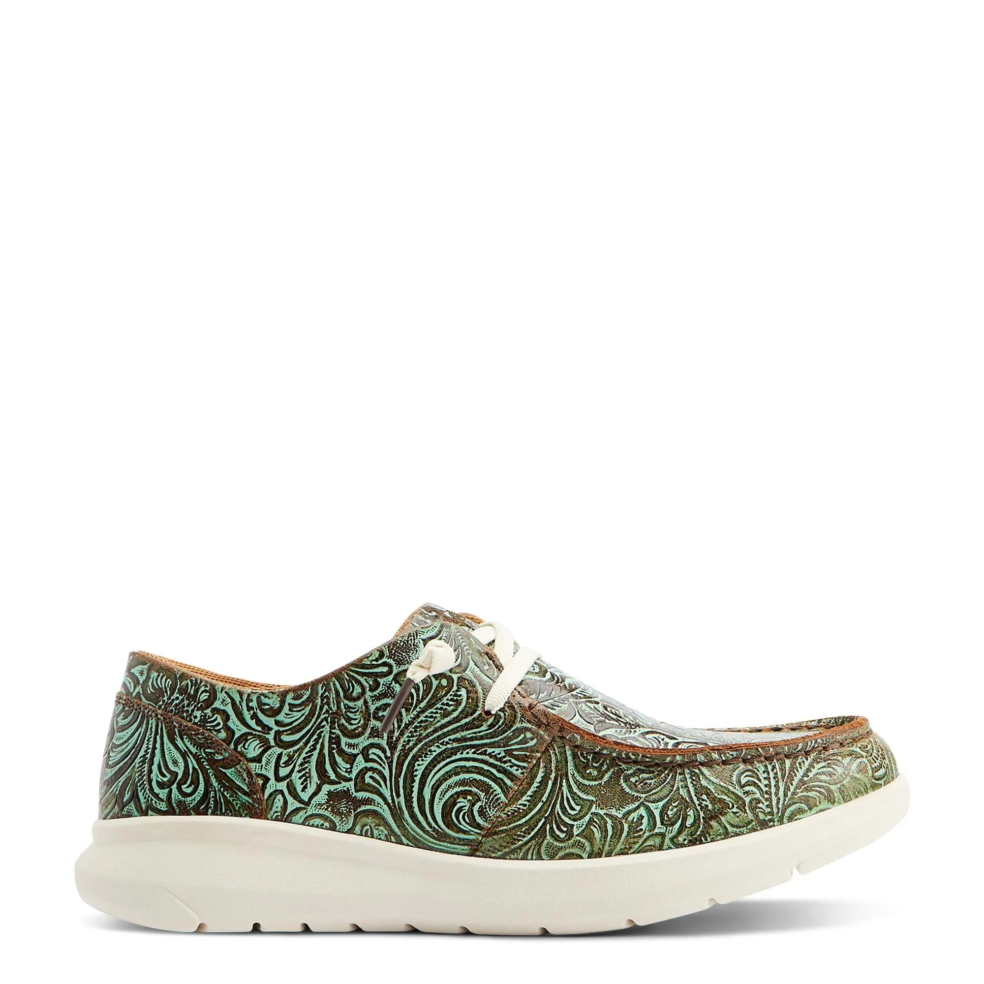 Ariat Ladies Hilo Vintage Floral Emboss Turquoise Shoes 10044588
