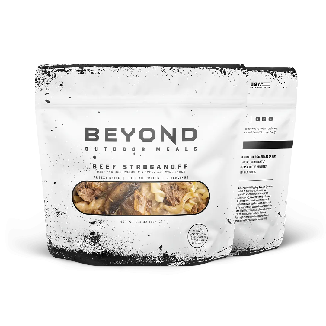 Beef Stroganoff Pouch by Beyond Outdoor Meals (710 calories, 2 servings)