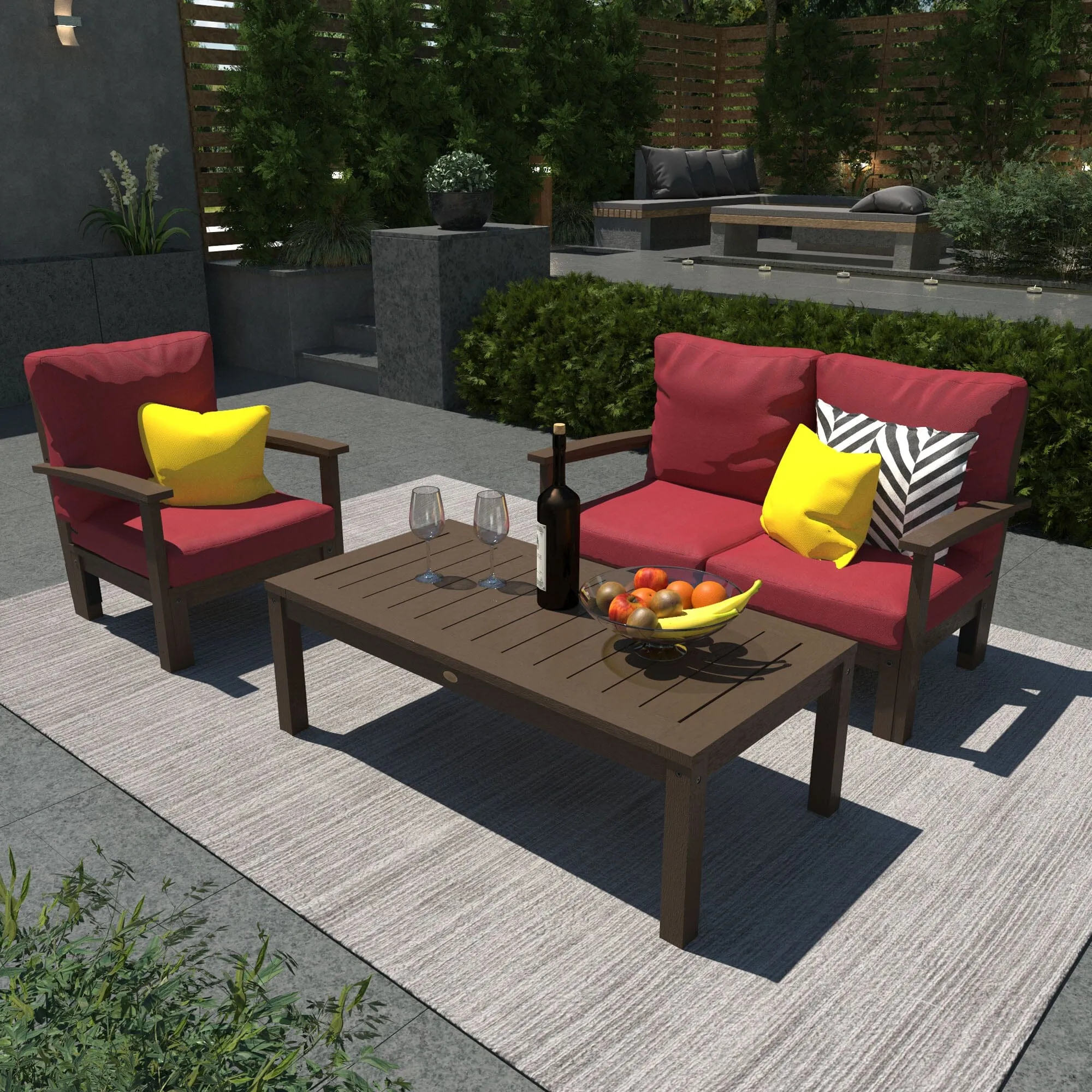 Bespoke Deep Seating: Loveseat, Chair and Conversation Table