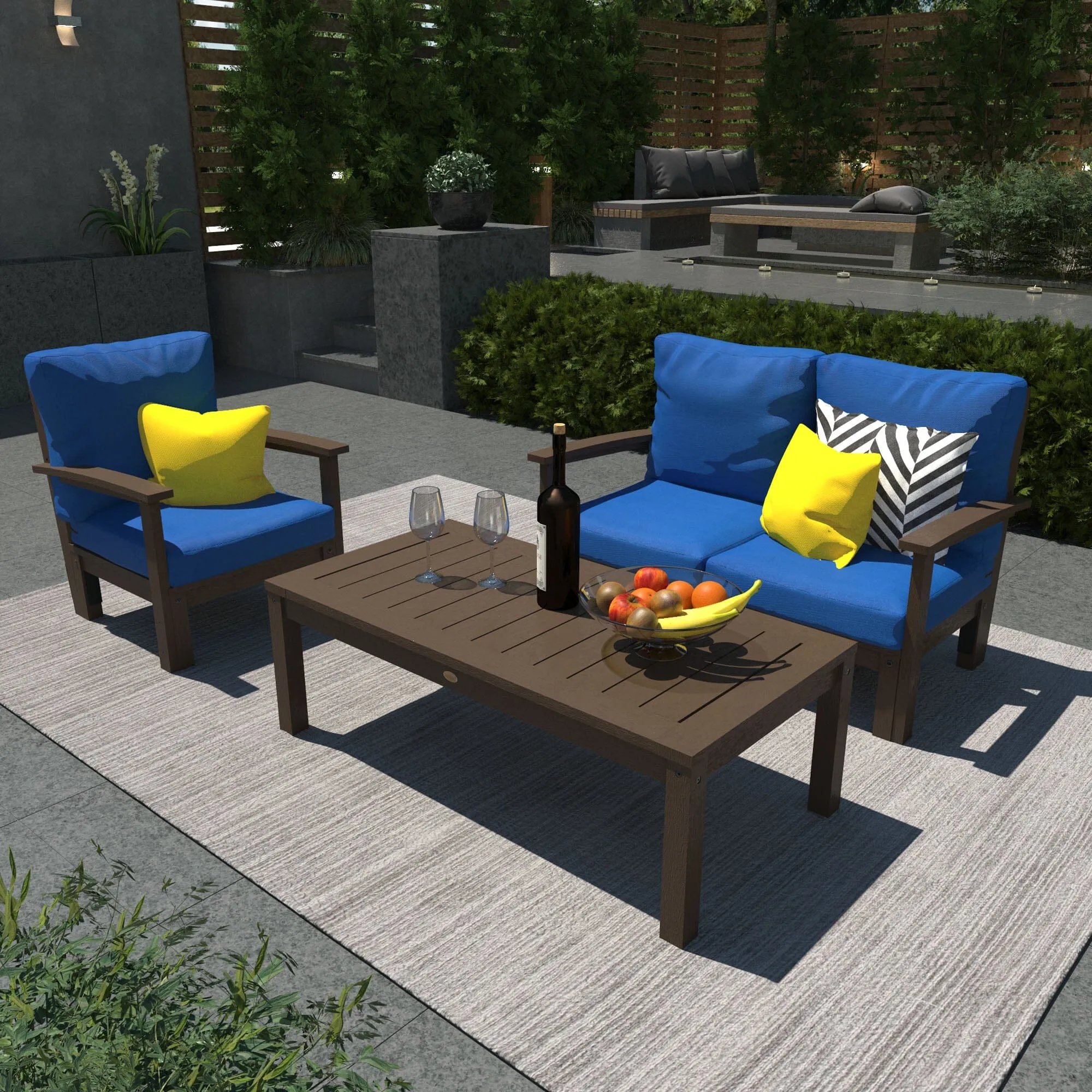 Bespoke Deep Seating: Loveseat, Chair and Conversation Table