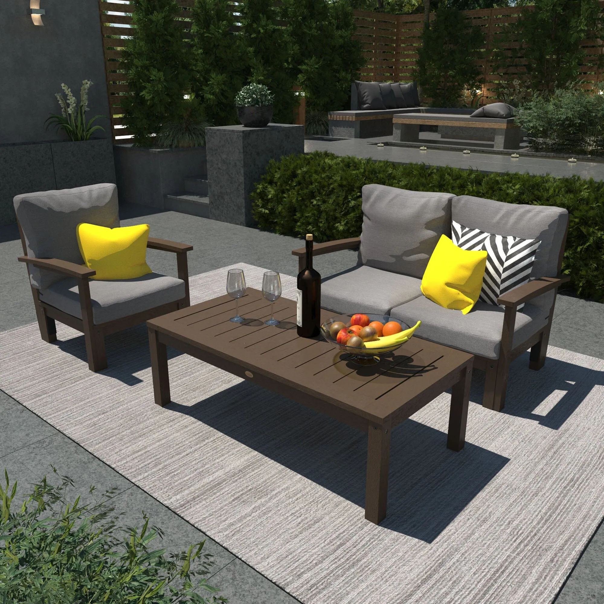 Bespoke Deep Seating: Loveseat, Chair and Conversation Table