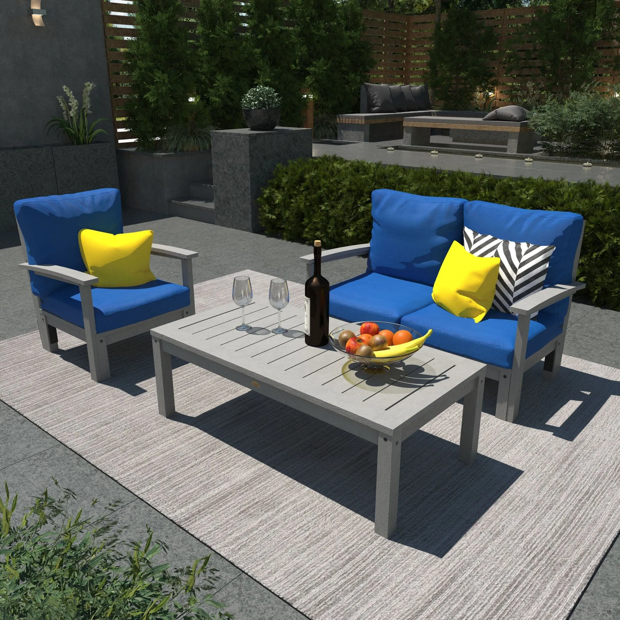 Bespoke Deep Seating: Loveseat, Chair and Conversation Table