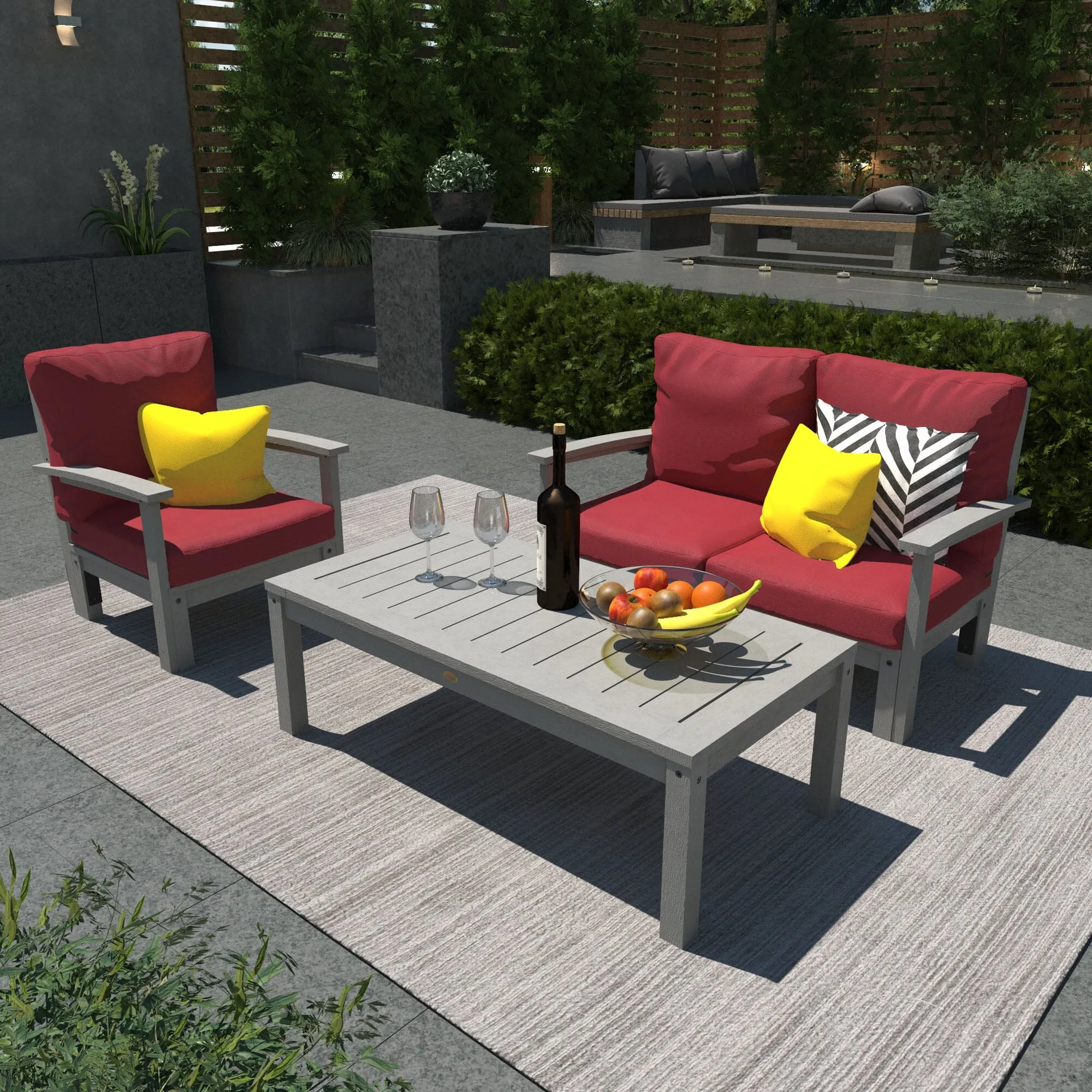 Bespoke Deep Seating: Loveseat, Chair and Conversation Table
