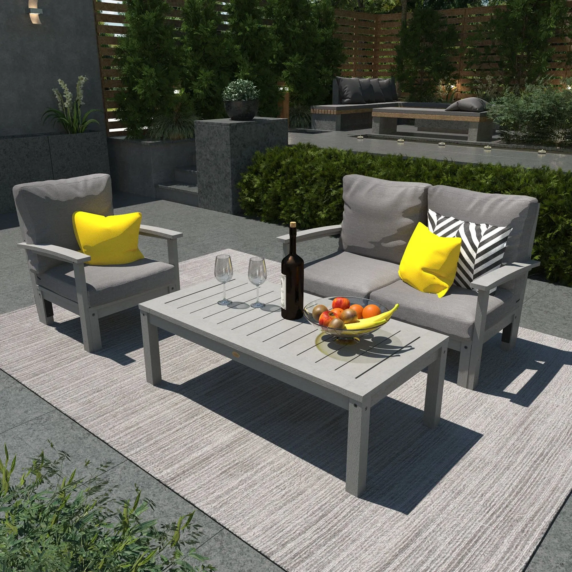 Bespoke Deep Seating: Loveseat, Chair and Conversation Table