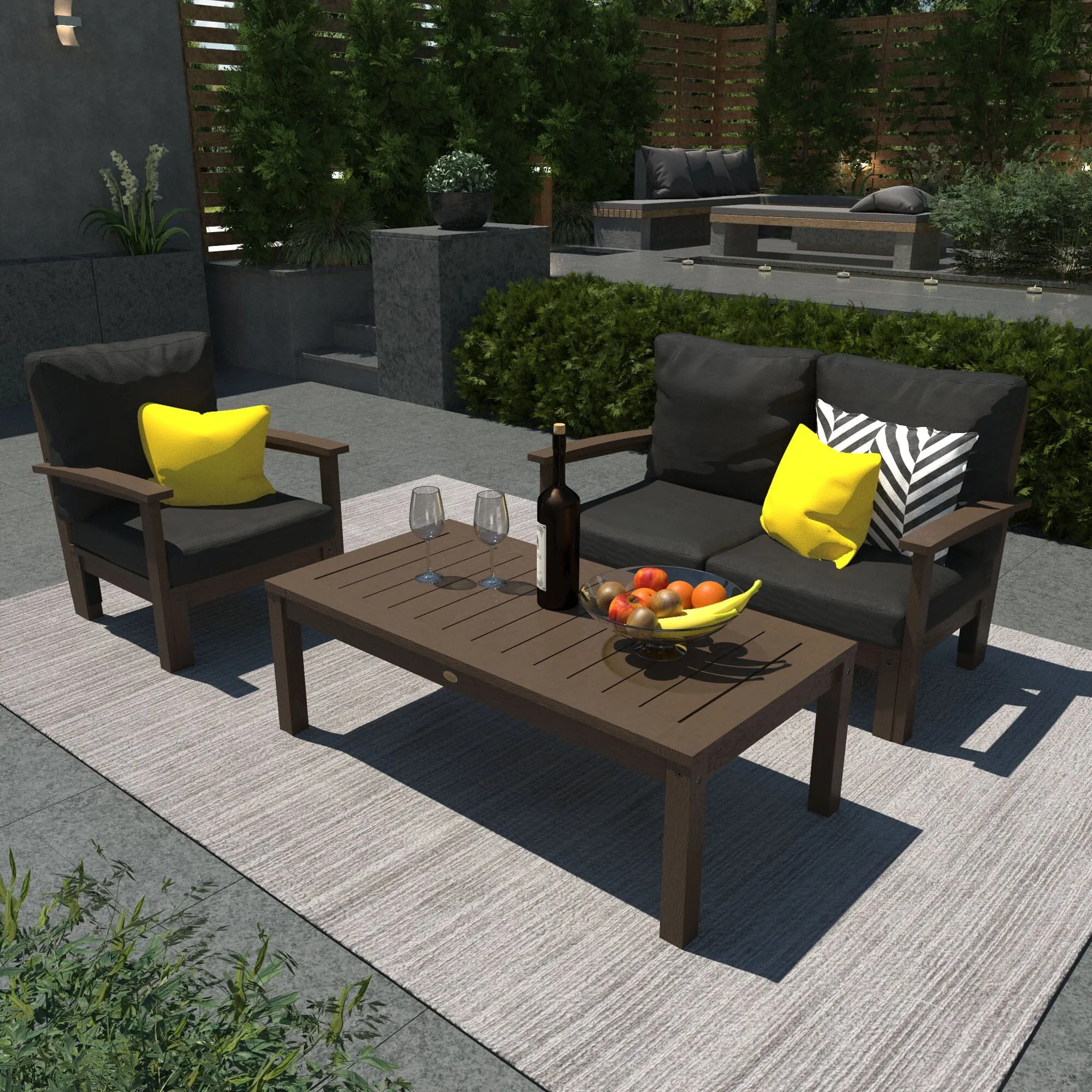 Bespoke Deep Seating: Loveseat, Chair and Conversation Table