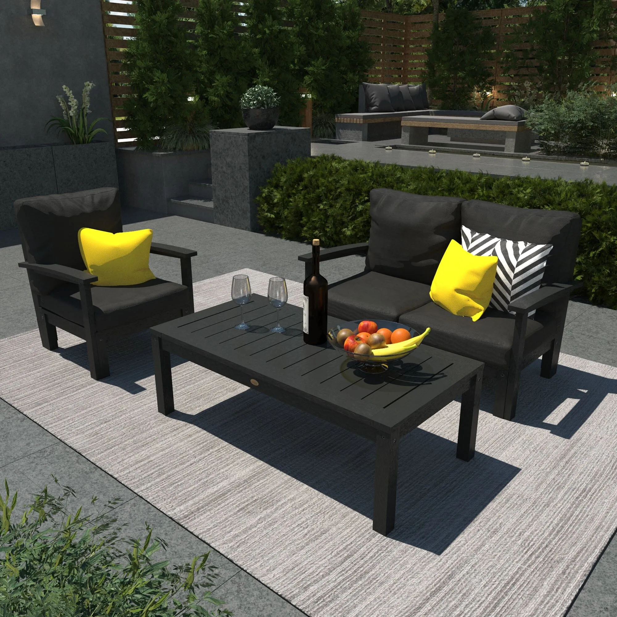 Bespoke Deep Seating: Loveseat, Chair and Conversation Table