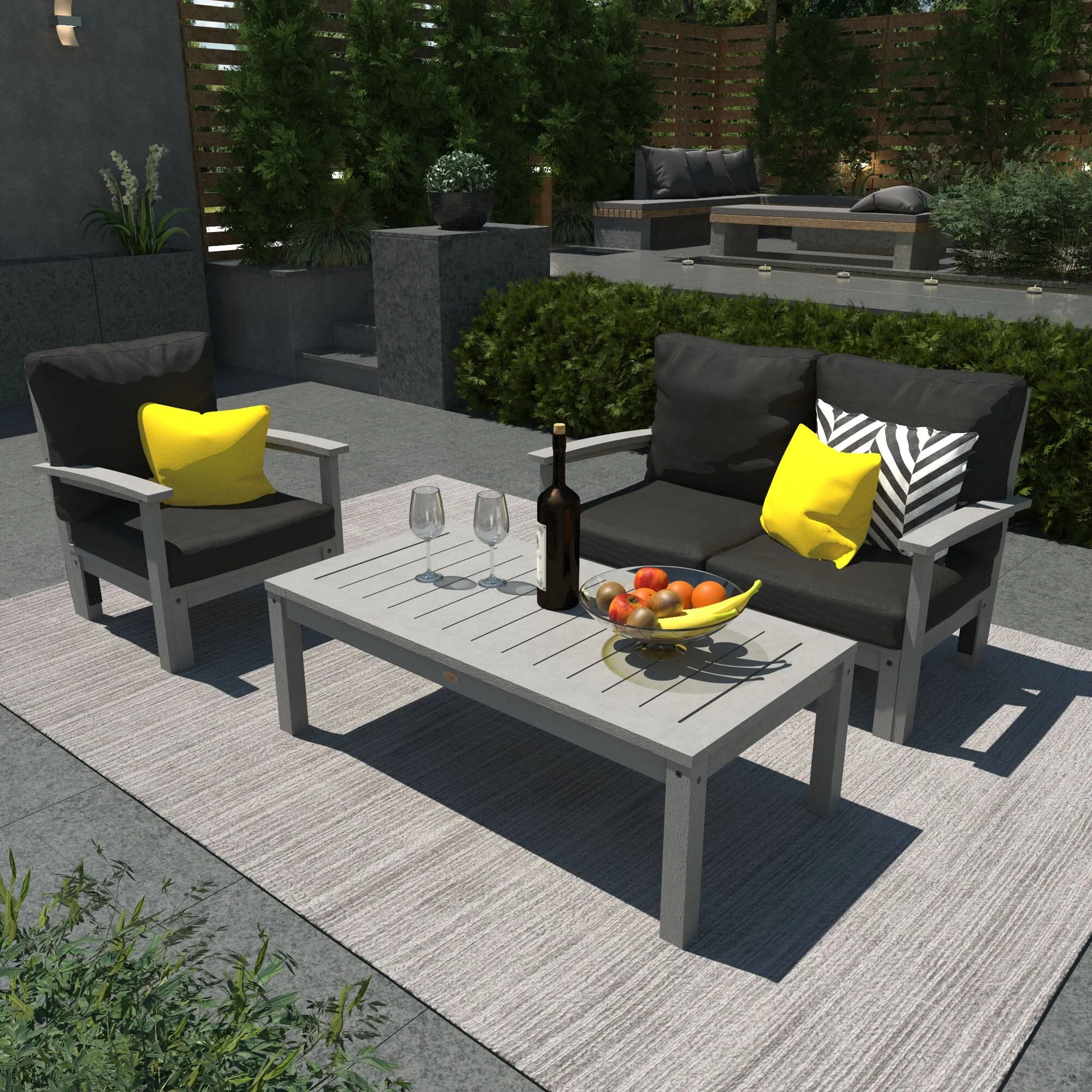 Bespoke Deep Seating: Loveseat, Chair and Conversation Table