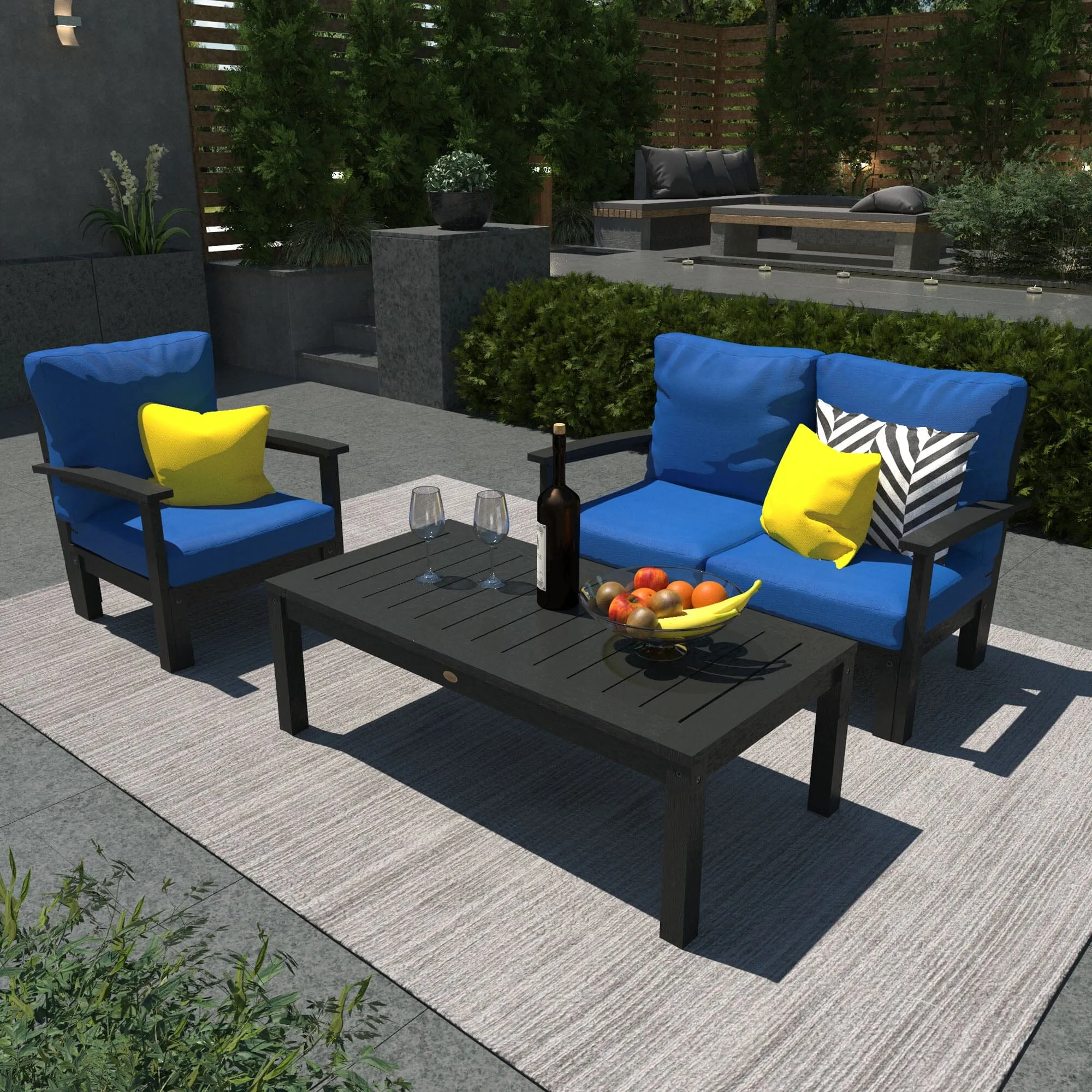 Bespoke Deep Seating: Loveseat, Chair and Conversation Table