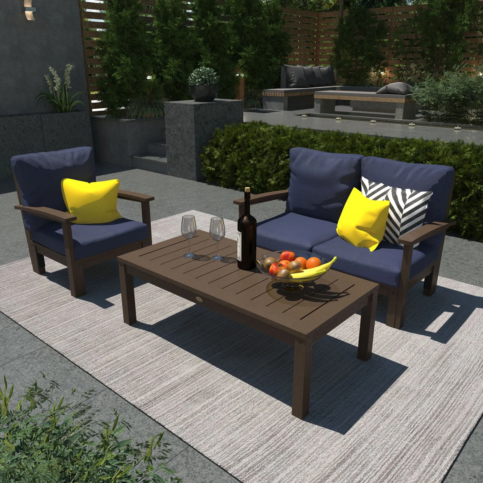 Bespoke Deep Seating: Loveseat, Chair and Conversation Table