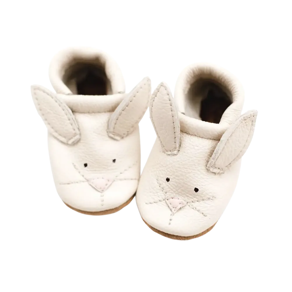 Cute Critters Bunnies Leather Baby Shoes