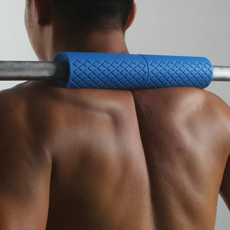 Dumbbell Barbell Grip Silicone Thick Bar Handle(Black)