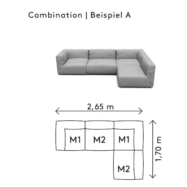 GROW Outdoor Patio Sectional Sofa Combination A