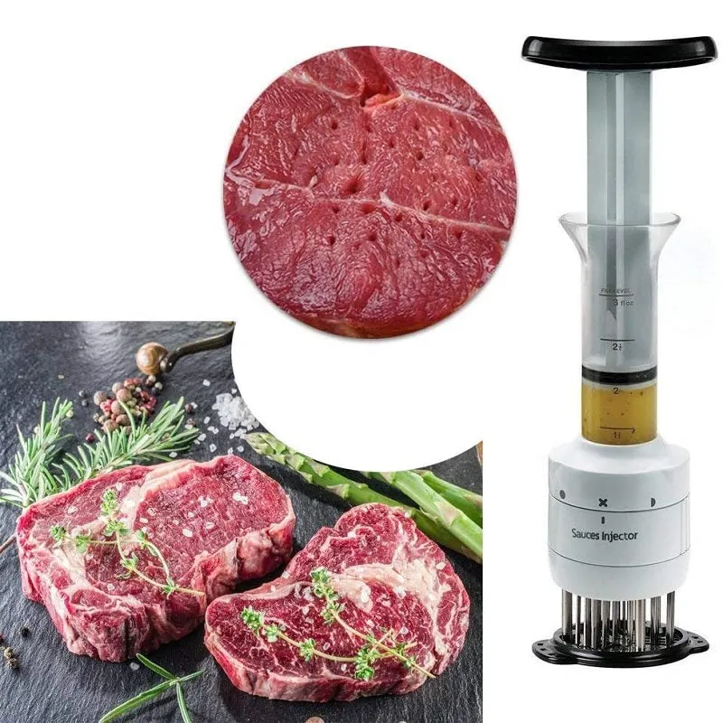 Kitchen Sauces Injection Type Steak Needles Multi-function BBQ Meat Sauces Injector