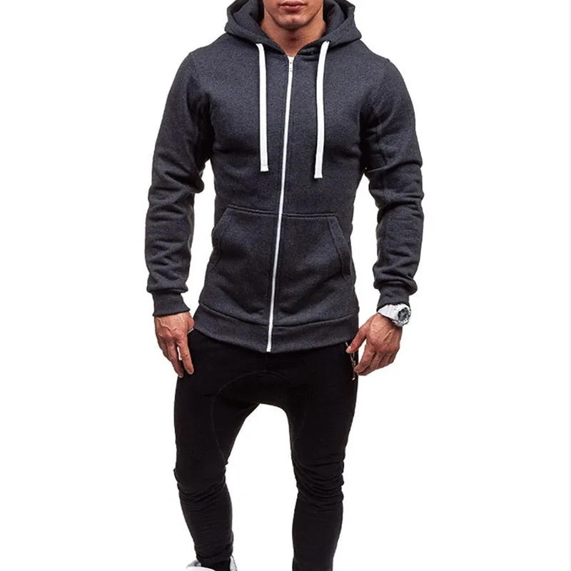 Mens Hoodies Fashion Mens Solid Color