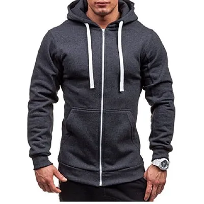 Mens Hoodies Fashion Mens Solid Color