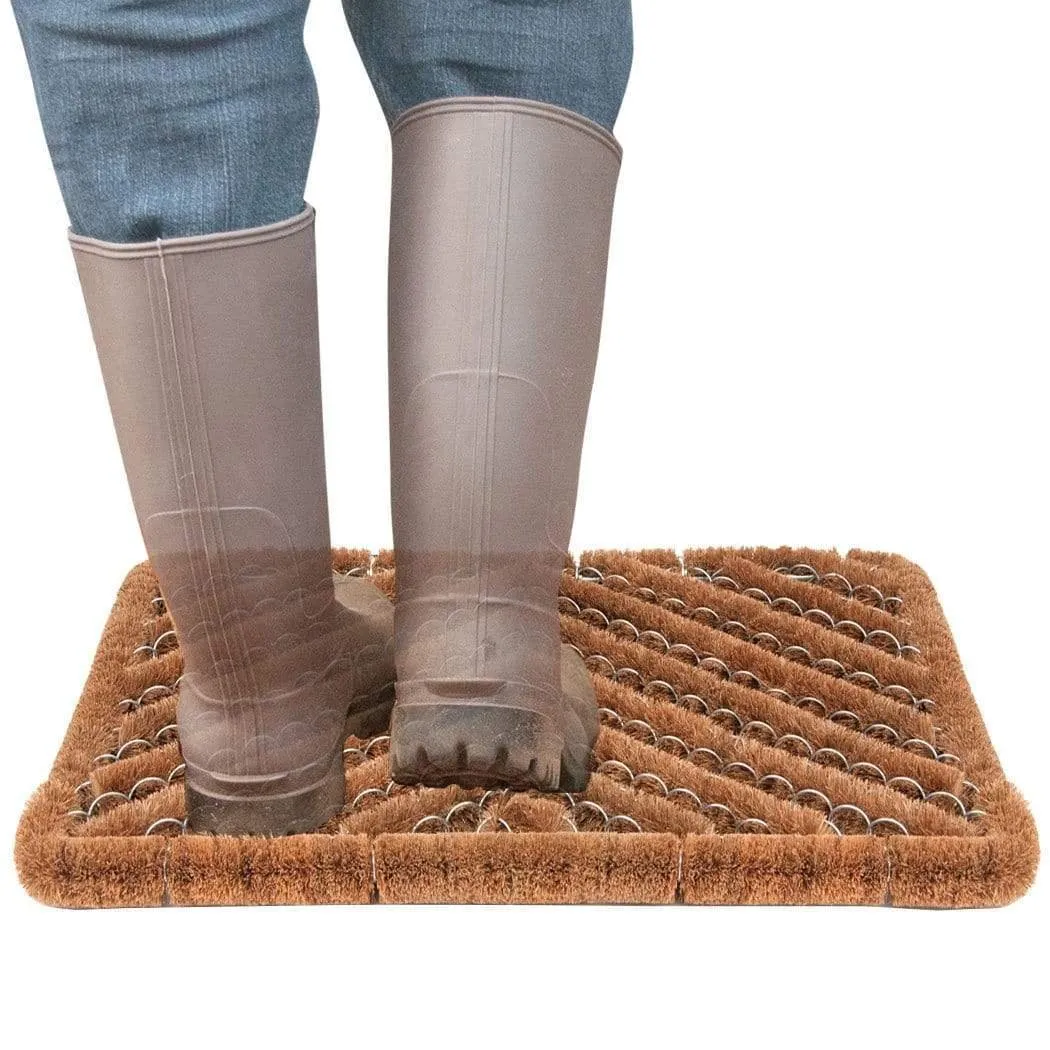 Ninamar Natural Coir Herringbone Door Mat - 24 x 16 inch