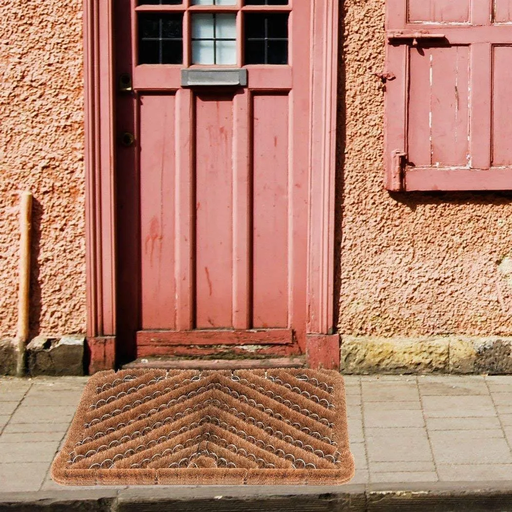 Ninamar Natural Coir Herringbone Door Mat - 24 x 16 inch
