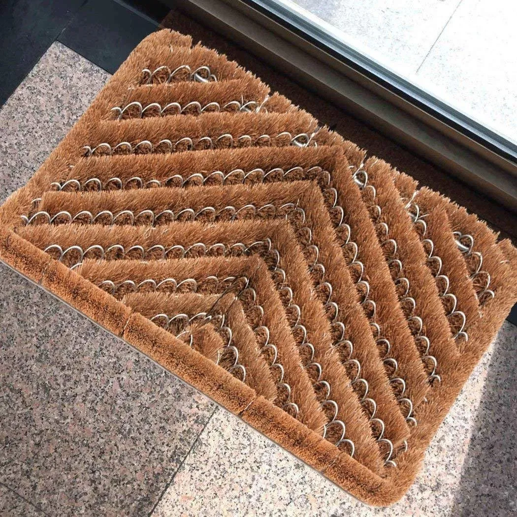 Ninamar Natural Coir Herringbone Door Mat - 24 x 16 inch