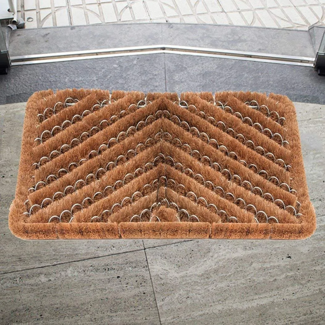 Ninamar Natural Coir Herringbone Door Mat - 24 x 16 inch
