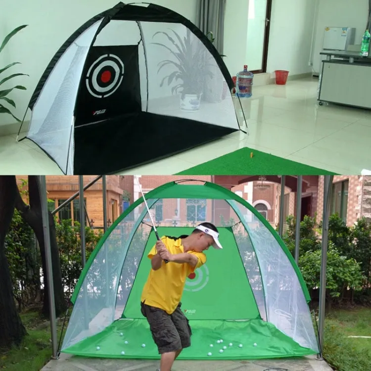 PGM Golf Training Aids Indoor Sports Hitting Practice Net 2m, with Cut Rods Hole(Green)