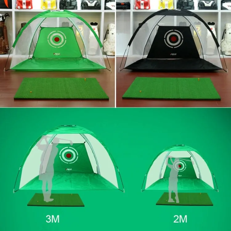 PGM Golf Training Aids Indoor Sports Hitting Practice Net 2m, with Cut Rods Hole(Green)