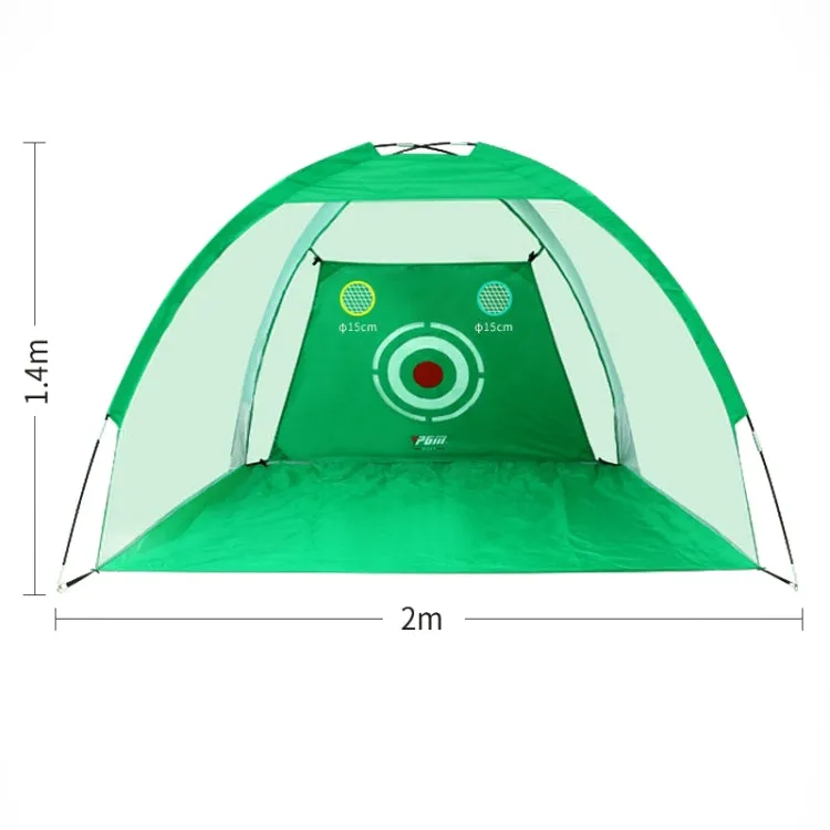 PGM Golf Training Aids Indoor Sports Hitting Practice Net 2m, with Cut Rods Hole(Green)