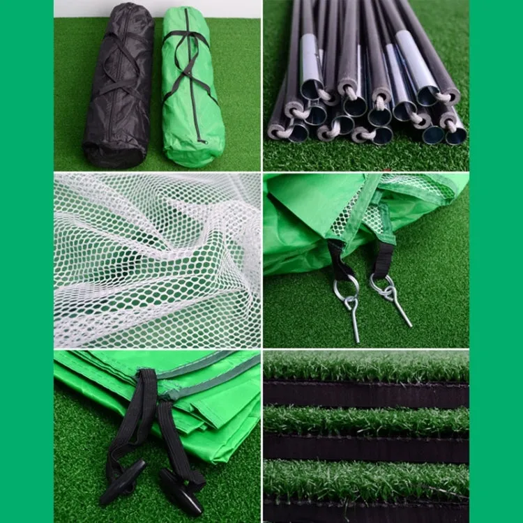 PGM Golf Training Aids Indoor Sports Hitting Practice Net 2m, with Cut Rods Hole(Green)