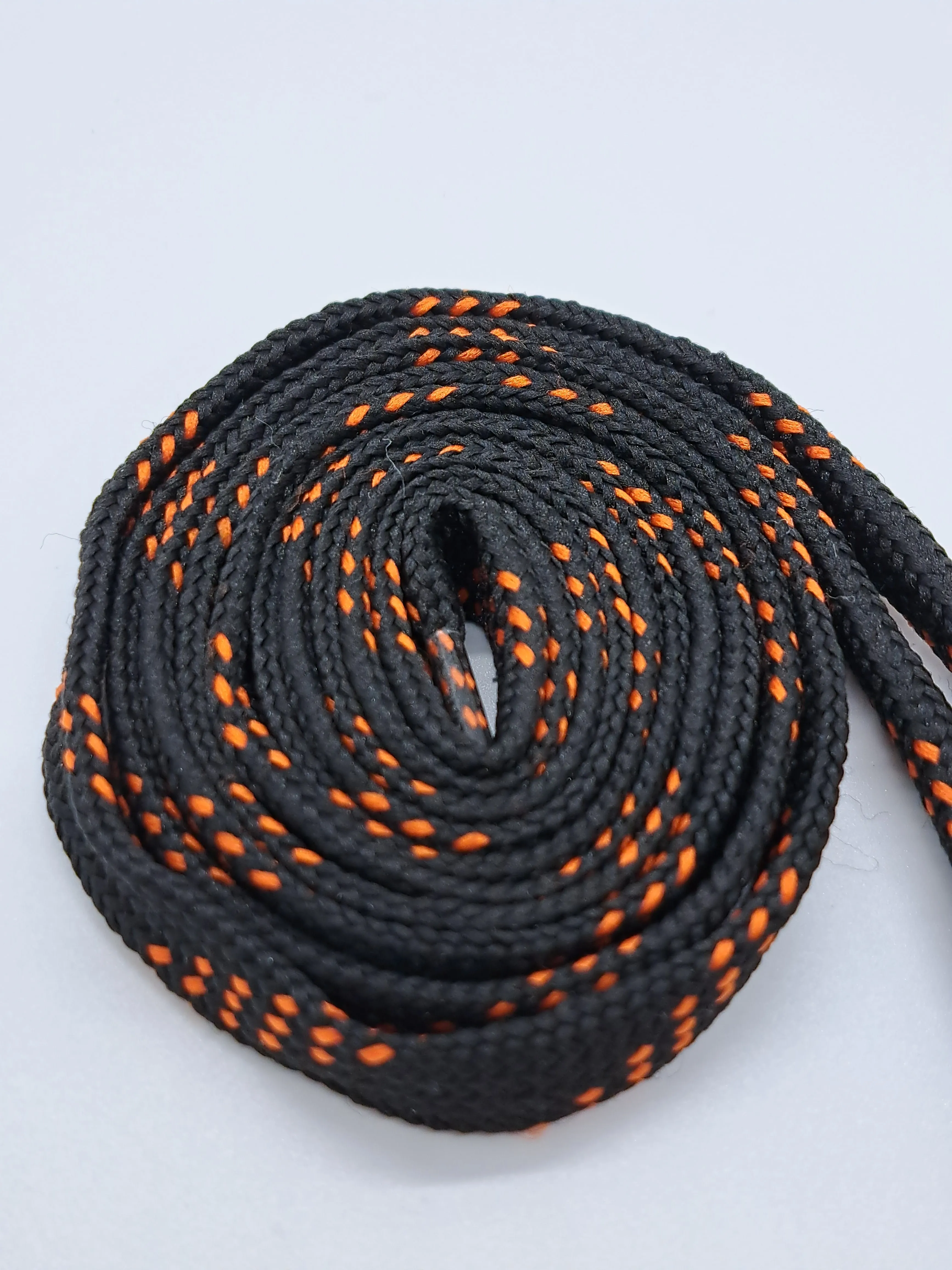 Premium Sport Laces - Black with Orange Accents