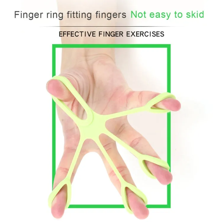 Silicone Finger Trainer Device Fan-shaped Pull Ring(Black)