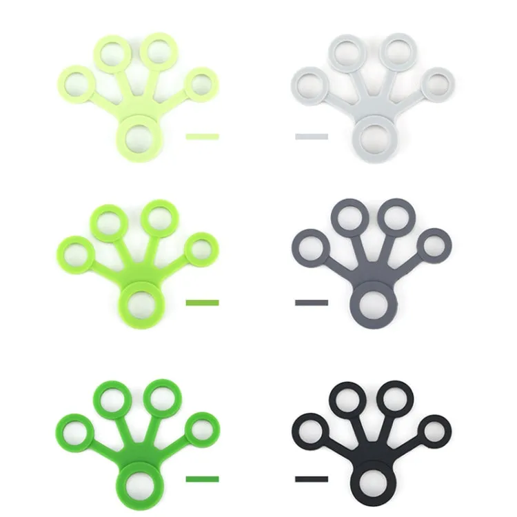 Silicone Finger Trainer Device Fan-shaped Pull Ring(Black)