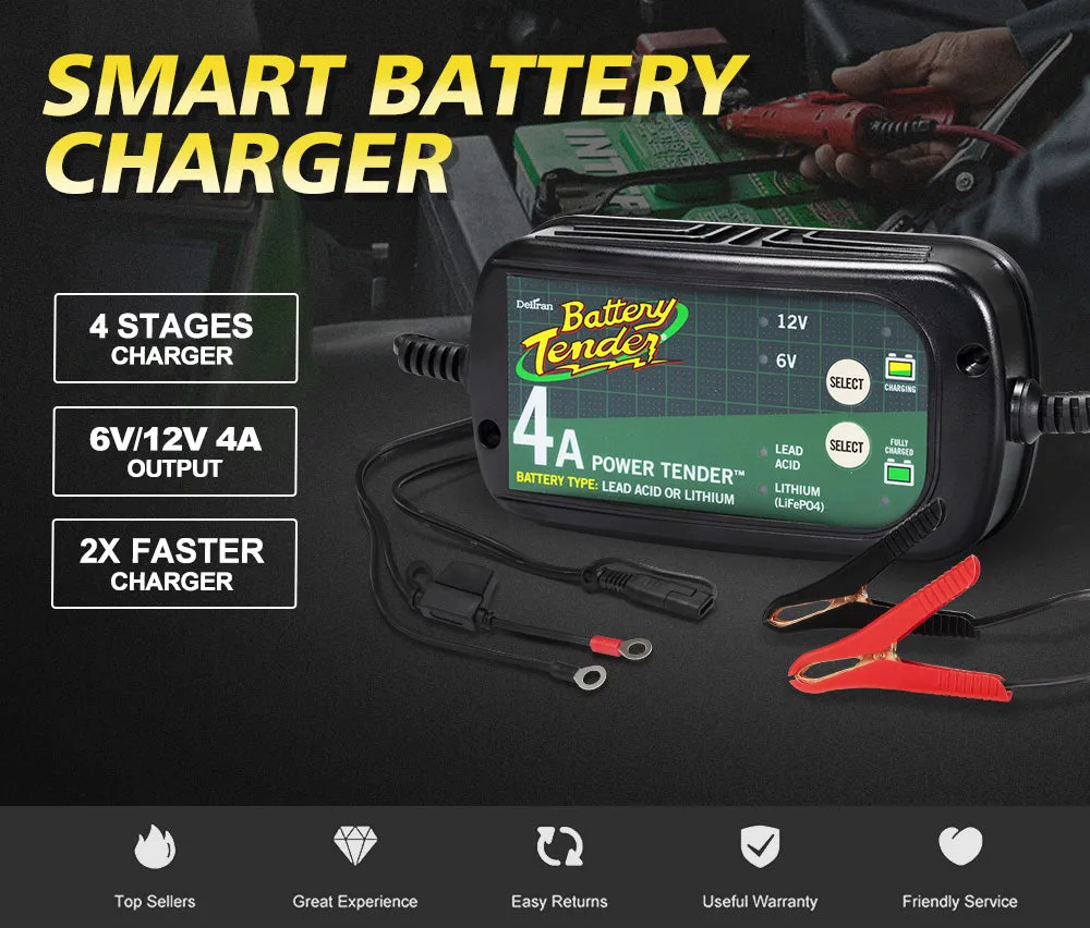 Smart Battery Charger 4A 6V/12V