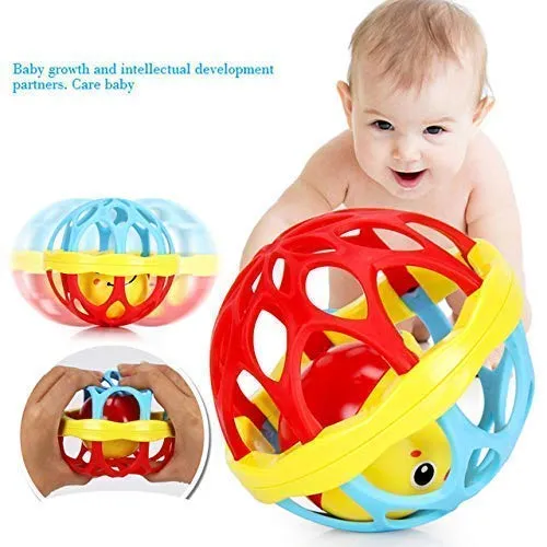 VISIONARY Colorful Soft Ball Rattle Toy for Baby, Bath Toy Made in Safe Non-Toxic, Attractive Rattle for New Born Baby, Children Toy and Infant Products Activity Center