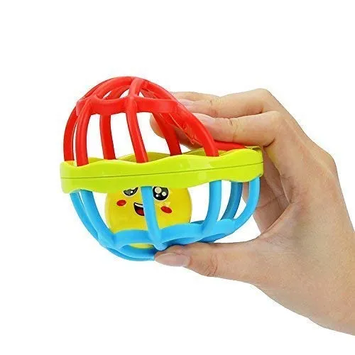 VISIONARY Colorful Soft Ball Rattle Toy for Baby, Bath Toy Made in Safe Non-Toxic, Attractive Rattle for New Born Baby, Children Toy and Infant Products Activity Center